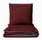 Leonado Vicenti Bettwäsche - Set 240x220 cm King Size Einfarbig Uni Bordeaux Grau Doppelkissenbezug 80x80 cm Mikrofaser Ganzjährig Ehebett mit Reissverschluss
