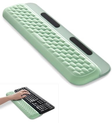 Vaydeer Handgelenkpolster mit Aufklebern, volle 100% mechanische Tastaturauflage, weiches Memory-Schaum-Kissen für Schreibtisch, Computer, Tippen, Büro, Arbeit, Zuhause, Gaming, ergonomische