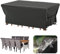 Velway Gartenmöbel Abdeckung Wasserdicht 242x162x71cm - Winddicht Schutzhülle mit Reflektierender Streifen 600D Oxford Möbelsets Abdeckung Staubfest Abdeckhauben für Gartentisch Sitzgruppe Schwarz