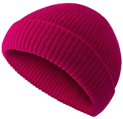 OneChance Strickmütze für Herren und Damen,Weiche Winter Mütze,Warme Beanie Mütze,Unisex Strickmütze für Winter und Herbst Rose Rot