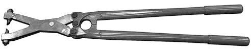 Trapezlochzange mit langem Hebelarm und Öffnung ca. 67 mm – zum Lochen von Trapezblechen bis 1,25 mm Stärke – zur Befestigung von Trapezaufhänger zur Abhängung
