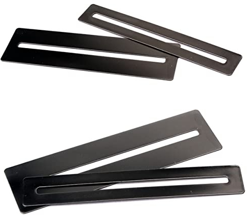 Griffbrettschutz für Gitarre und Mandoline, Schwarz, Metall | 2 Stück, für Selbstgemacht und Bundarbeiten, Schützt das Fingerboard bei Nutzung von Bundziehern