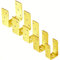 Bolt Down U Shape 101mm - 4 Gold (Pack of: 2) Galvanised Post Support Heavy Duty 4mm Fence Foot Base Bracket