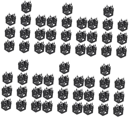 Garneck 120 STK Halloween Lampenschirme aus Papier Halloween atmosphäre Halloween Dekoration flammenlose Kerzen Halloween-Kerzeneinlagen Teelichter Kerzen schwarzes Geschenkpapier LED