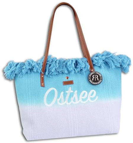 Robin Ruth Schultertasche Baumwolle hellblau Natur OTG5115H Baumwolle Schultertasche