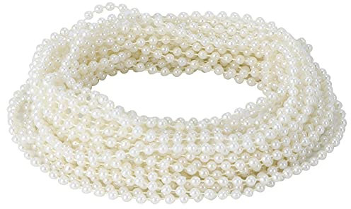 Pwshymi 10m Artificial Pearl String, Pearl Bead String Garland Chain Pearl Beads On String for Wedding, Party, Jewelry Making