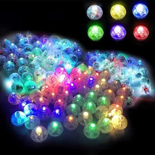 AOMiGT LED Balloon Lumière, LED Ballons Lampes Lumineuses Coloré, Lot de 30 ballons LED ronds, Rond LED Ballons Lumineux, Mini lumières LED multicolores clignotantes pour Deco Anniversaire, Noël