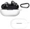 Heioloo Cover per Beats olo Buds, LED anteriore Visibile,Moschettone Portachiavi,Custodia Protettiva in Silicone Compatibile con Beats olo Buds (Bianco)