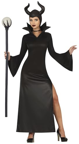 FIESTAS GUIRCA | Kostüm-Zauberstab Erwachsene - Schwarz mit Kugel | Abnehmbar & Leicht | Schwarzes Design | Weißes Detail | 100 cm Lang | PVC | Halloween, Karneval & Fasching
