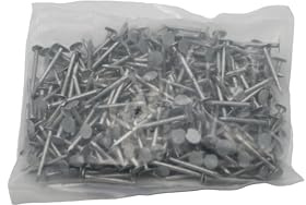 Extra Long Head Galvanised Clout Roofing Nails, 500g Pack, Stainless Steel/Steel, Made in UK (2.65mm x 30mm (500g))