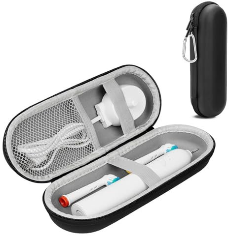 Neoreser Reiseetui Zahnbürste Elektrische für Braun Oral-B/Sonicare, Elektrische Zahnbürsten Etui Reiseetui Elektrischer Zahnbürstenhalter Behälter Travel Case(Schwarz)