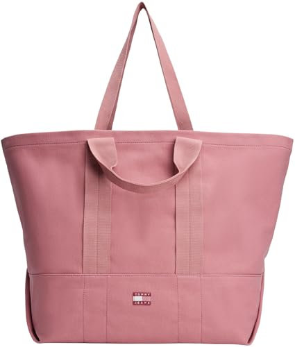 Tommy Jeans Damen Tote Bag Tasche Edition Canvas Groß, Rosa (Tahiti Berry), Einheitsgröße