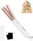 Curling Tongs for Short Hair Medium Long Hair, 25mm Mini Curling Iron, 1 Inch Travel Friendly Ceramic Mini Hair Curler Wand, 3 Temps Adjustable 160-200℃, Dual Voltage, UK Plug (Rose White)