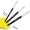 Himmlfel Dry Brush Pinceaux Set，3 Pinceaux Modelisme pour Miniatures de Modèle, Maquette, Citadel et Warhammer 40k，Pinceau Brossage a Sec，Pinceau de Peinture pour Figurine,Poils de Chèvre Naturels