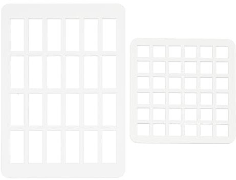 BENECREAT 2 Stück rechteckige Musterschablone, Acryl-Zeichenschablonen, Malschablonen für Stoffwände, Kunsthandwerk, Papier, Heimdekoration, 21x14,7 cm