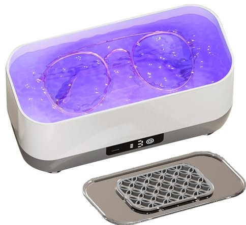 Limpiador ultrasónico de retenedores - Limpiador ultrasónico ultravioleta para aparatos dentales, Limpiador ultrasónico de retenedores de joyas | Máquina portátil de limpieza de joyas, limpieza de 360