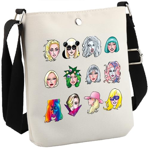 Singer Make-up-Tasche Album inspiriert Geschenk Fan Club Mitglied Reißverschluss Beutel Merchandise, Gaga Character Cb EU, 9.2 Width x 6.8 Height x 2 Bottom, Kosmetiktasche mit Aufdruck