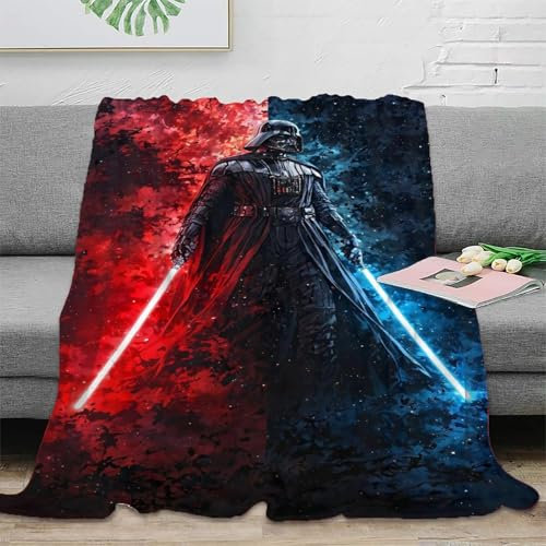 Krieg der Sterne Fleecedecke 3D Druck Darth Vader Sofadecke Wohndecke Couchdecke Bett Decken Weichen Flauschig Flauschig Warm Kuscheldecke Tagesdecke Für Mädchen Jungen 60x80inch(150x200cm)