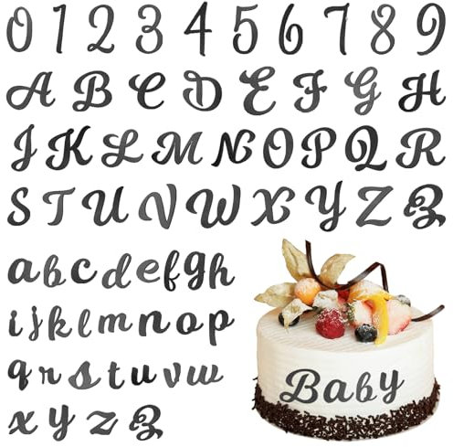 Set of 64 Buchstaben Kuchen Deko Buchstaben Tortendeko Buchstaben Für Torte Happy Birthday Tortendeko Geburtstag Torten Deko Kuchen Deko Kuchendeko Geburtstag Kuchendeko (Schwarz)
