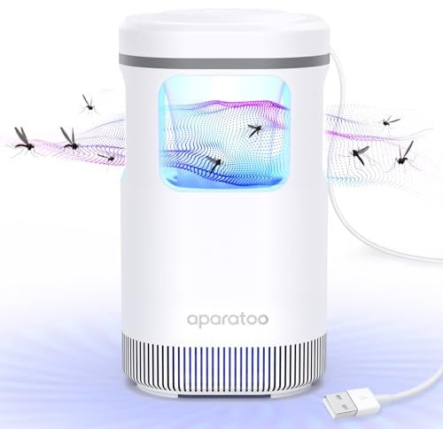 Anti Moustique, Electric Anti Mouche Powerful UV Moustiques Zapper, USB Charge Lampe Anti Moustique Interieur,180°Lumière Tueuse de Moustiques pour Indoor, Outdoor, Bedroom, Kitchen, Office