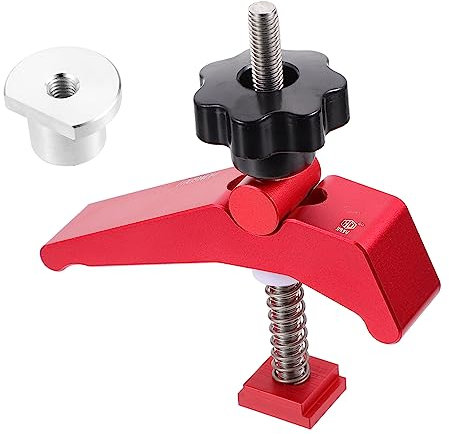 Lurrose Handwerkzeug für die Holzbearbeitung drücken Klemmen schwere Ausführung klemmbausteine Niederhalter schwere Ausführung Klemme festhalten Aluminiumlegierung rot