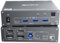 KVM Switch 2 Monitors 2 Computers, 4K@60Hz Dual Monitor KVM Switch for Computer, Type-C 60W Charging for Laptop, Wired Remote and 2 USB Cables Includes