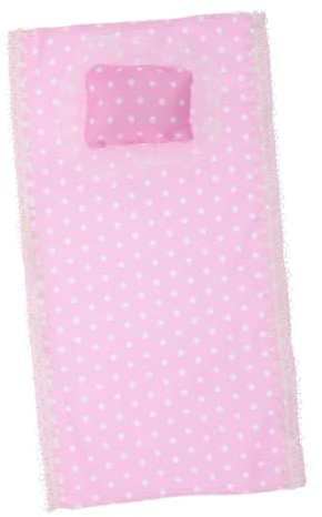 Für Puppenbettwäsche Dollhouse Schlafzimmerdekor Puppenhauszubehör Puppendecke Decken Für Babypuppen Babypuppenkissen Puppenhausmöbel Puppenhaus-bettkissen Stoff Rosa
