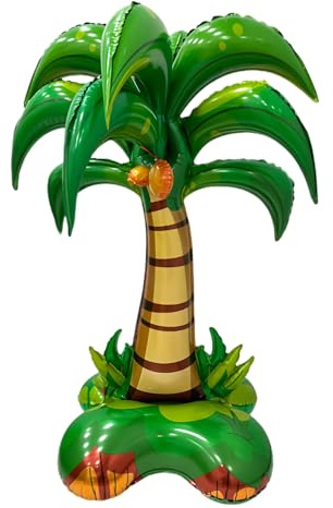 Aufblasbare Palme, Hawaii Deko, Palme Ballons Stehend, XXL Kokosnuss Luftballon, Hawaii Party Deko Folienballon, Strand Tropisch für Beachparty, Sommerparty, Tropische Dekoration, Strandaktivitäten