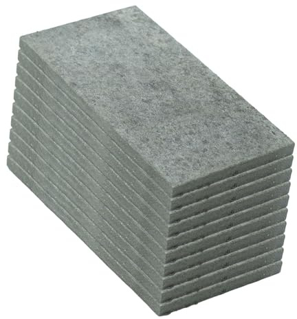 Oshhni 10x Zement Modell Bord Beton Miniatur Haus Basis Platte Zuschneidbar für Hobby Modelle Machen Modell Diorama Basis, 6x12cm