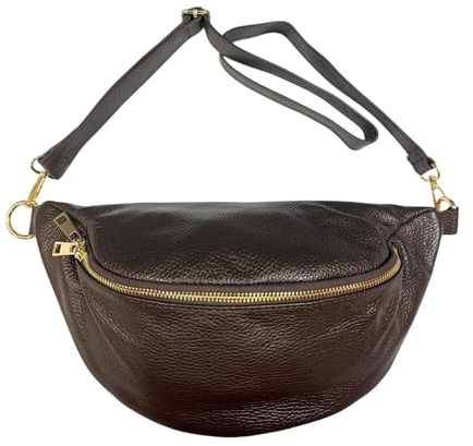 Jeamis Wildleder Rauhleder Crossbody Tasche Gürteltasche Bauchtasche Umhängetasche Veloursleder Leder Tasche Made in Italy