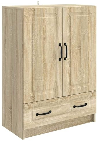 vidaXL Sideboard Sonoma-Eiche 66 x 34,5 x 92 cm Holzwerkstoff, Moderner Sideboard, rechteckige Aufbewahrungseinheit, viel Platz, praktischer Möbelorganizer, Innenschrank mit Regalen