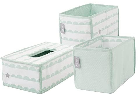 roba Pflegeorganizer Set 'Happy Cloud', 3tlg, 2 Boxen für Windeln & Zubehör, 1 Feuchtücherbox, mint