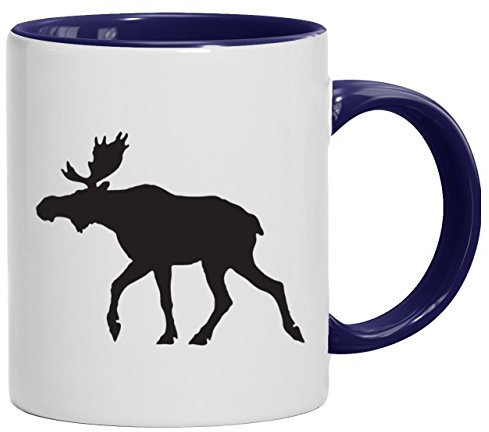Geschenkidee Norwegen Schweden Fan Kaffeetasse 2-farbige ELCH, Größe: onesize,weiß/blau