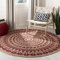 Safavieh Naturfaser, rund, Kollektion, 152 cm, Fuchsia, NF802C, handgefertigt, Boho-Mandala-Teppich, geflochten, Jute-Teppich