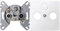 Merten 466097 Sat-Antennendose, 3fach & Zentralplatte für Antennensteckdosen, System M, polarweiß, 297519