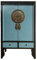 OPIUM OUTLET Chinesischer Hochzeitsschrank Schrank Kommode China asiatisch Vintage Shabby-chic Stil Kleiderschrank Holz massiv 2 Türen 2 Schubfächer (schwarz-blau)
