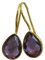 Orecchini Pendenti in Ametista Goccia 8x12mm - Argento Sterling 925 Placcato Oro - Gioielli Raffinati da 2,5cm - Design Elegante Donna - Idea Regalo con Pietra Naturale Viola
