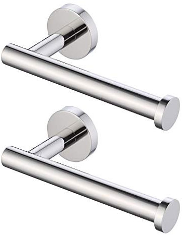 KES Toilettenpapierhalter Klopapierhalter Klorollenhalter Edelstahl SUS 304 WC Rollenhalter Klopapier Halterung Toilettenrollenhalter Wandmontage 2 Stücke Poliert, A2175S12-P2