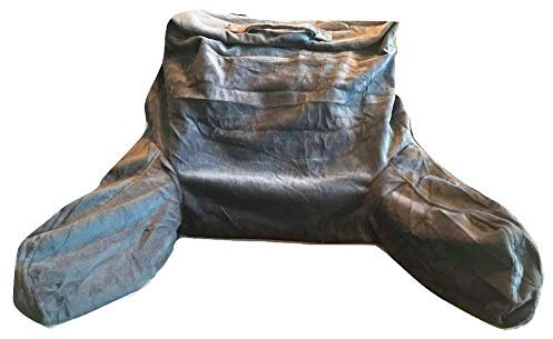 ComfortCloud Lesekissen, Ersatzbezug für 45,7 cm Rückenlehne mit Armen und Taschen, nur Bezug (grau)