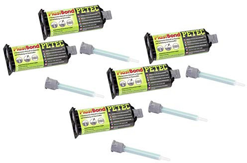 PETEC 98350 PLASTBOND Colle bi-composant pour plastique 250 ml