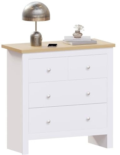 Vida Designs Kommoden & Sideboards, MDF, Spanplatte und Melaminfurnier, Weiß, Standard, 3331315.VC