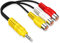 Adaptermvp 9 Inch Braided AV Cable Adapter, 3.5mm Male to RCA Female, Compatible with TCL TVs, 5 Count