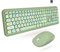 X9 Colorful Keyboard and Mouse Combo - 2.4G Wireless Connectivity - Transform Your Space with a Cute Wireless Keyboard and Mouse Retro Set - Green Keyboard and Mouse - Aesthetic Keyboard