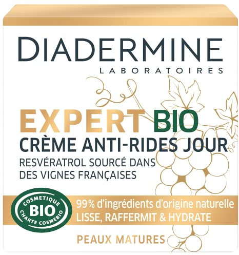 Diadermine Expert Bio Anti-Falten-Gesichtscreme, Resveratrol und Algenextrakt, 50 ml
