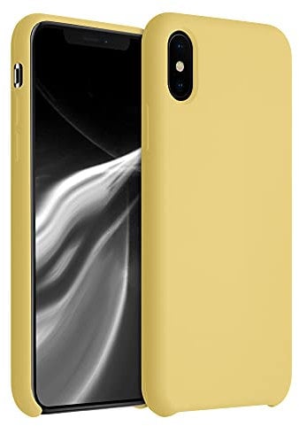 kwmobile Case Compatible with Apple iPhone XS Case - TPU Silicone Phone Cover with Soft Finish - Smooth Yellow