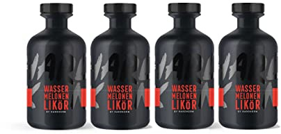 Hardkorn 4er Set Wassermelonen Likör 4x 0,5L (20% Vol) von Sophia Thomalla - [Enthält Sulfite]