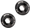 Hsthe Sea 2 tornillos de manivela, pernos de fijación del brazo de manivela de bicicleta, placa de tapa de manivela de aleación de aluminio negro M18 para bicicleta de carretera de montaña