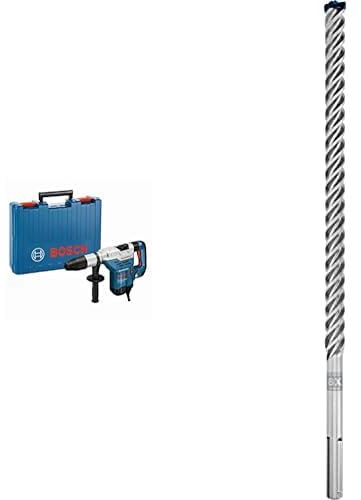 Bosch Professional GBH 5-40 DCE - Martillo perforador (Ø máx. hormigón 40 mm, SDS max, Vibration control, en maletín) + 1x Broca para martillo Expert SDS max-8X (para Hormigón armado, Ø25.00 x 520 mm)