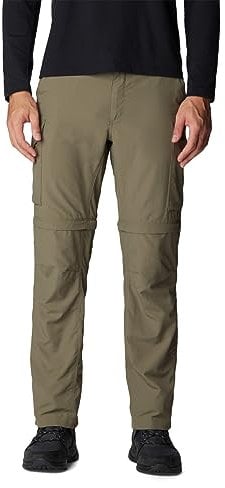 Columbia Herren Silver Ridge Convertible Pant Wanderhose, Steingrün, 34W x 28L