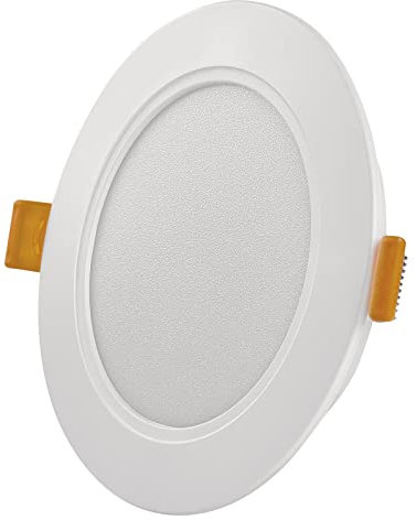 EMOS LED Panel 9 W, runde 900 lm Deckenleuchte, Einbauleuchte mit Durchmesser 12 cm, Neutralweiß 4000 K, inkl. LED-Treiber, extra flach, Einbautiefe 2,6 cm, Weiß
